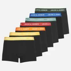 JACK & JONES Herren Vito Uni Sieben Pack Boxer Slips Schwarz