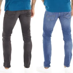 JACK & JONES Jeans Herren Glenn Sq354/327 2er-Pack Blau/Schwarz