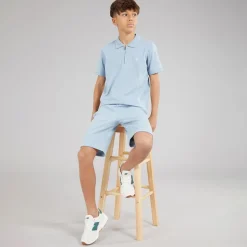 JACK & JONES Junge Basic Reißverschluss T-Shirt Und Shorts Set Ashley Blue