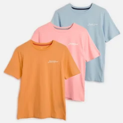 JACK & JONES Junge Beau 3er-Pack T Shirts Quartz Pink