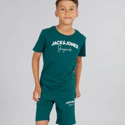 JACK & JONES Junge Corp Trend T Shirt Und Shorts Set Deep Teal