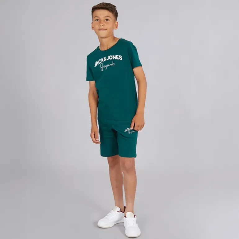 JACK & JONES Junge Corp Trend T Shirt Und Shorts Set Deep Teal
