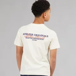 JACK & JONES Junge Islington T Shirt Antique White