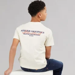 JACK & JONES Junge Islington T Shirt Antique White