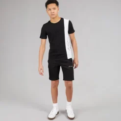 JACK & JONES Junge Jax Blockier T Shirt und Hose Set Schwarz
