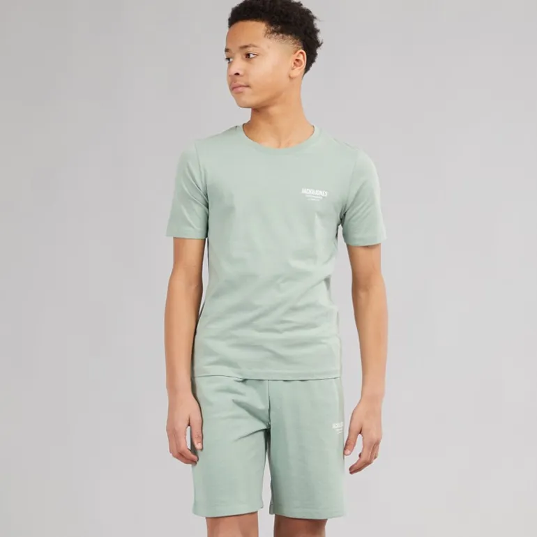 JACK & JONES Junge Jeff Orion T Shirt Und Shorts Set Iceberg Green