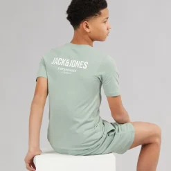 JACK & JONES Junge Jeff Orion T Shirt Und Shorts Set Iceberg Green