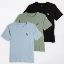 JACK & JONES Junge Joseph Drei Pack T Shirts Iceberg Green