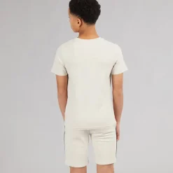 JACK & JONES Junge Kai T Shirt und Shorts Set Moonbeam