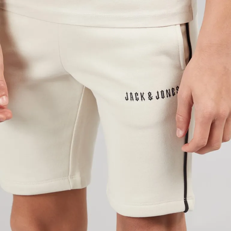JACK & JONES Junge Kai T Shirt und Shorts Set Moonbeam