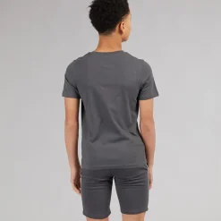 JACK & JONES Junge Kai T Shirt Und Shorts Set Asphalt