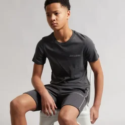 JACK & JONES Junge Kai T Shirt Und Shorts Set Asphalt