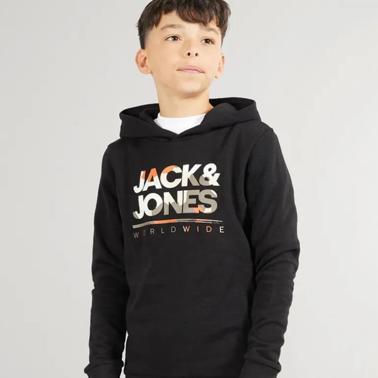 JACK & JONES Junge Luke Hoodie Schwarz