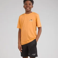 JACK & JONES Junge Mountain Tech T Shirt Und Shorts Set Peach Cobbler