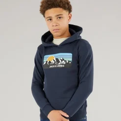 JACK & JONES Junge Peak Kapuzenpullover Marineblau