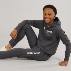 JACK & JONES Junge Rarry Hoodie Und Jogginghose Trainingsanzug Asphalt