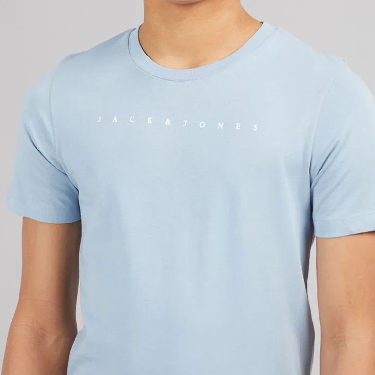 JACK & JONES Junge Schrift T Shirt und Hose Set Ashley Blue