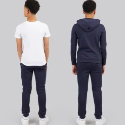JACK & JONES Junior Jwhnew Struktur Drei Pack Trainingsanzug Und T Shirt Set Navy Blazer