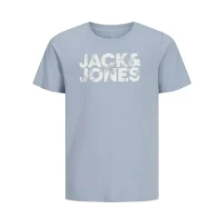 JACK & JONES T-Shirts Junge mit Blumenmuster 3er-Pack Weiß/Ashley Blau/Marineblau