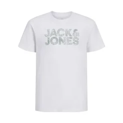 JACK & JONES T-Shirts Junge mit Blumenmuster 3er-Pack Weiß/Ashley Blau/Marineblau