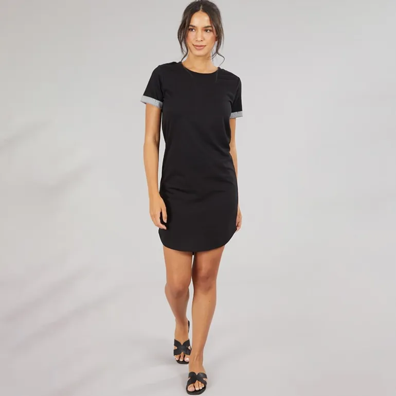 Jacqueline De Yong Damen Ivy Kurzarm Kleid Schwarz