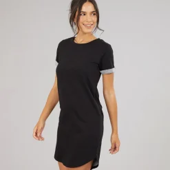 Jacqueline De Yong Damen Ivy Kurzarm Kleid Schwarz