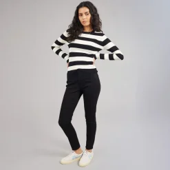 Jacqueline De Yong Damen Mond Skinny Jeans Black Denim