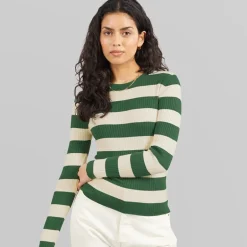 Jacqueline De Yong Damen Pflaume Langarm Strick Pullover Trekking Green