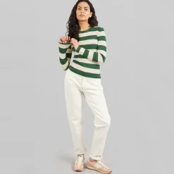 Jacqueline De Yong Damen Pflaume Langarm Strick Pullover Trekking Green