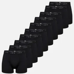 JBS Herren Zehn Pack Bambus Boxershorts Schwarz
