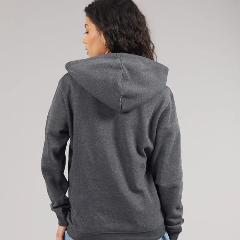 JJXX Damen Abbie Hoodie Dunkelgrau Melangeprint/Weiß JJXX Logo Dark Grey Melangeprint:White Jjxx Logo