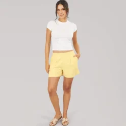 JJXX Damen Leinenmischung Shorts Sunlight