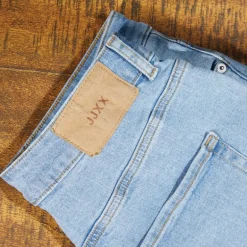 JJXX Damen Lissabon Hohe Taille Mom Jeans Hellblaue Jeans