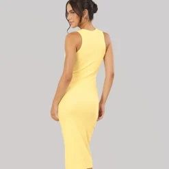JJXX Damen Rippen Maxikleid French Vanilla