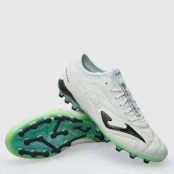 Joma Herren Evolution 25 AG Kunstrasen Fussball Schuhe Weiß/Fluoro Green