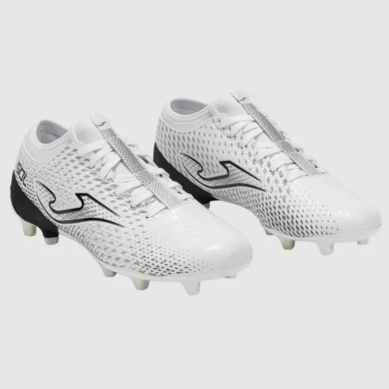 Joma Herren Gol 25 FG Fest Boden Fußballschuhe Weiß/Schwarz