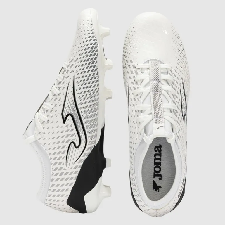 Joma Herren Gol 25 FG Fest Boden Fußballschuhe Weiß/Schwarz