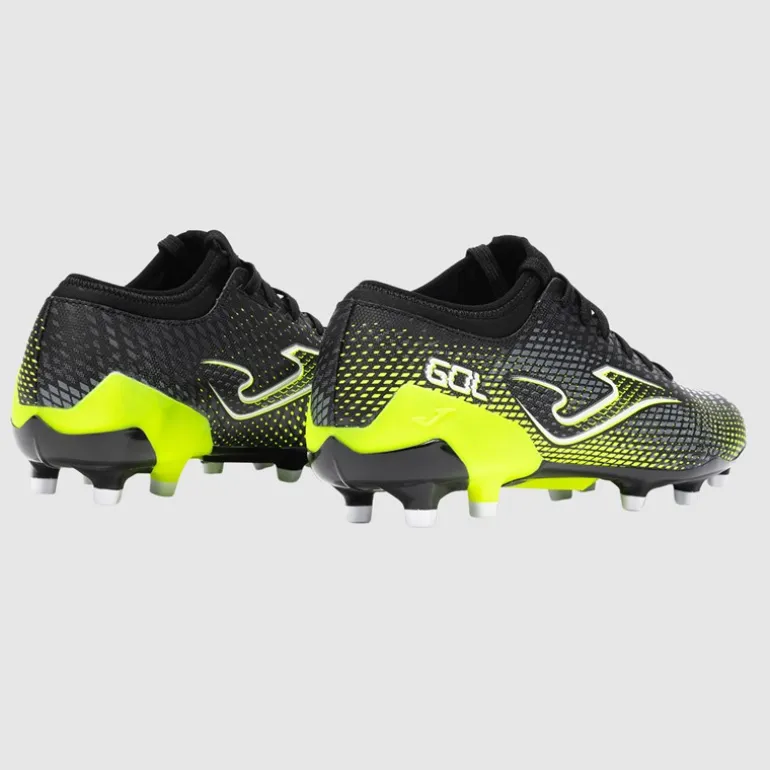 Joma Herren Gol 25 FG Fest Boden Fußballschuhe Schwarz/Fluoro Yellow