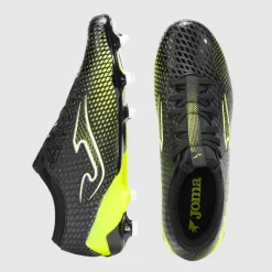 Joma Herren Gol 25 FG Fest Boden Fußballschuhe Schwarz/Fluoro Yellow