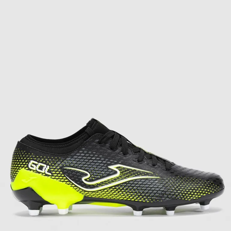Joma Herren Gol 25 FG Fest Boden Fußballschuhe Schwarz/Fluoro Yellow