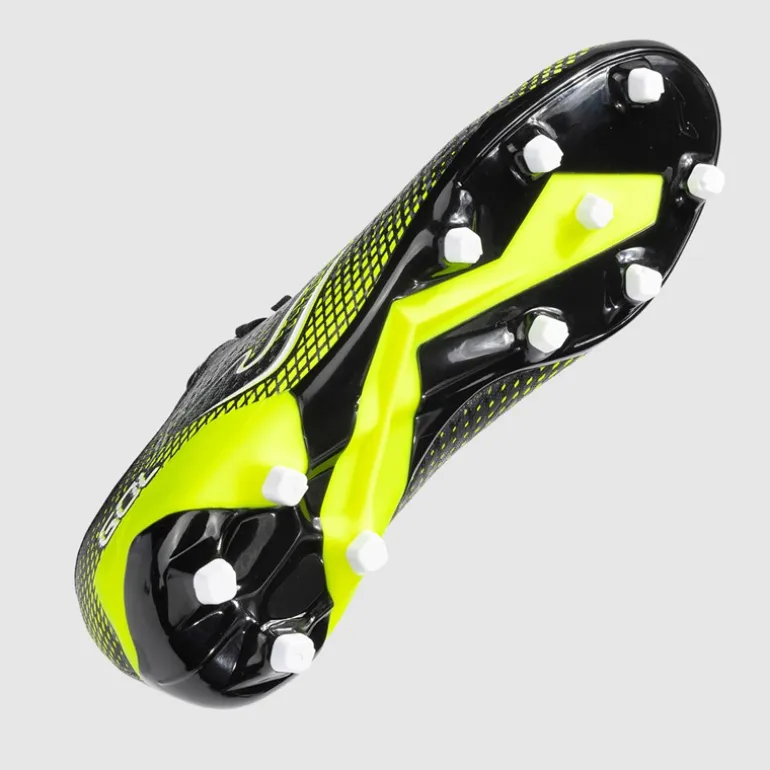 Joma Herren Gol 25 FG Fest Boden Fußballschuhe Schwarz/Fluoro Yellow