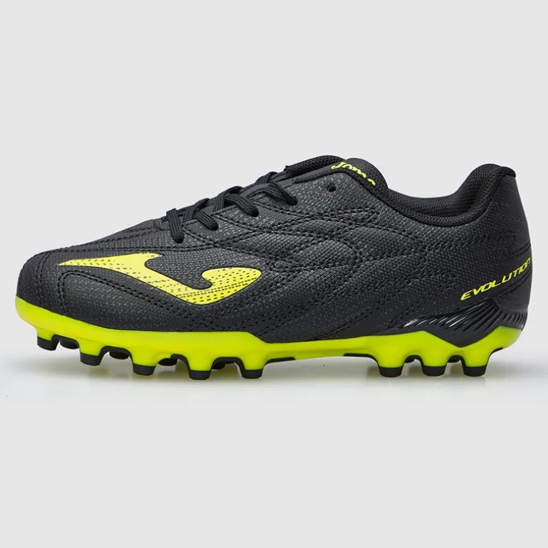 Joma Junior Evolution 25 AG Kunstrasen Fußballschuhe Schwarz