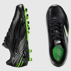 Joma Junior Propulsion 25 FG Kunstrasen Fussballschuhe Schwarz