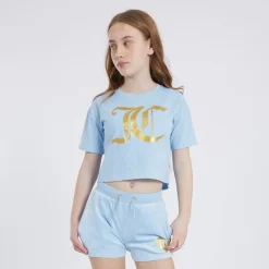 Juicy Couture Mädchen Heart Boxy And Velour Sets Blau