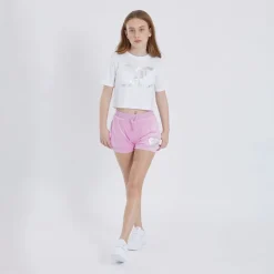 Juicy Couture Mädchen Herz Boxy T Shirt Und Samt Shorts Set Pink Lavender