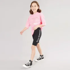 Juicy Couture Mädchen Jersey T Shirt Und Radlerhose Set Summer Neon Pink