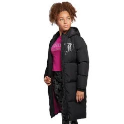 Juicy Couture Mädchen Lang geschnittene Steppjacke Schwarz