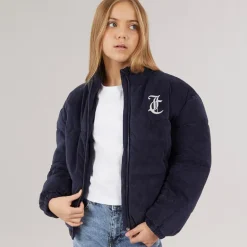 Juicy Couture Mädchen Samt Stehkragen Daunenjacke Nachthimmel