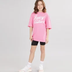 Juicy Couture Mädchen Script Boyfriend T Shirt Und Radlerhose Set Schwarz