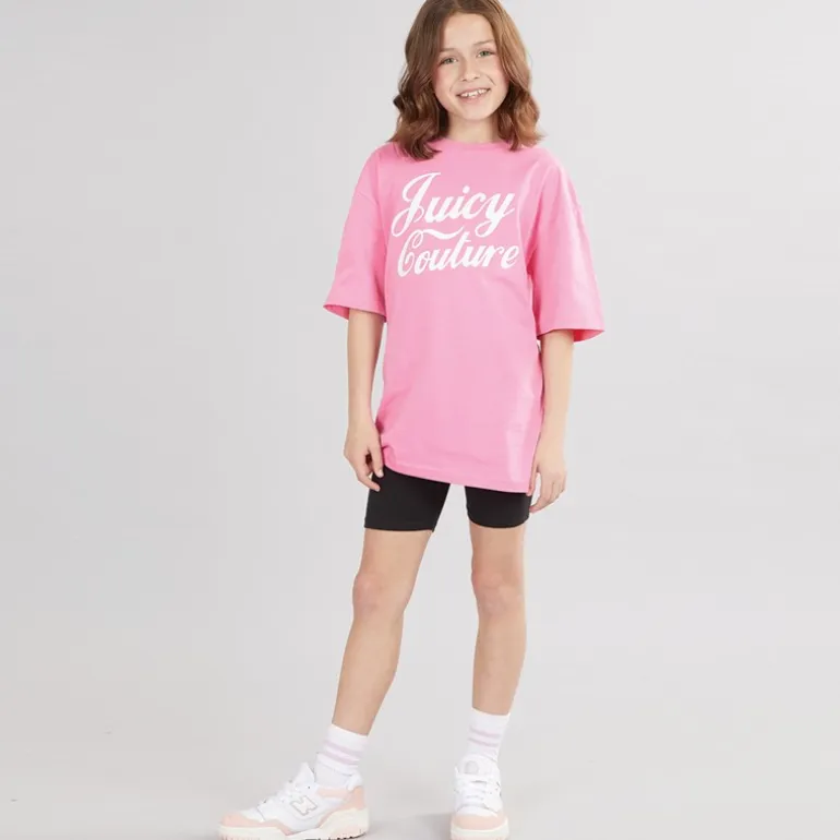 Juicy Couture Mädchen Script Boyfriend T Shirt Und Radlerhose Set Schwarz